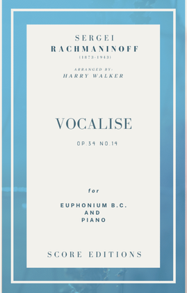 Book cover for Vocalise (Rachmaninoff) for Euphonium B.C. and Piano