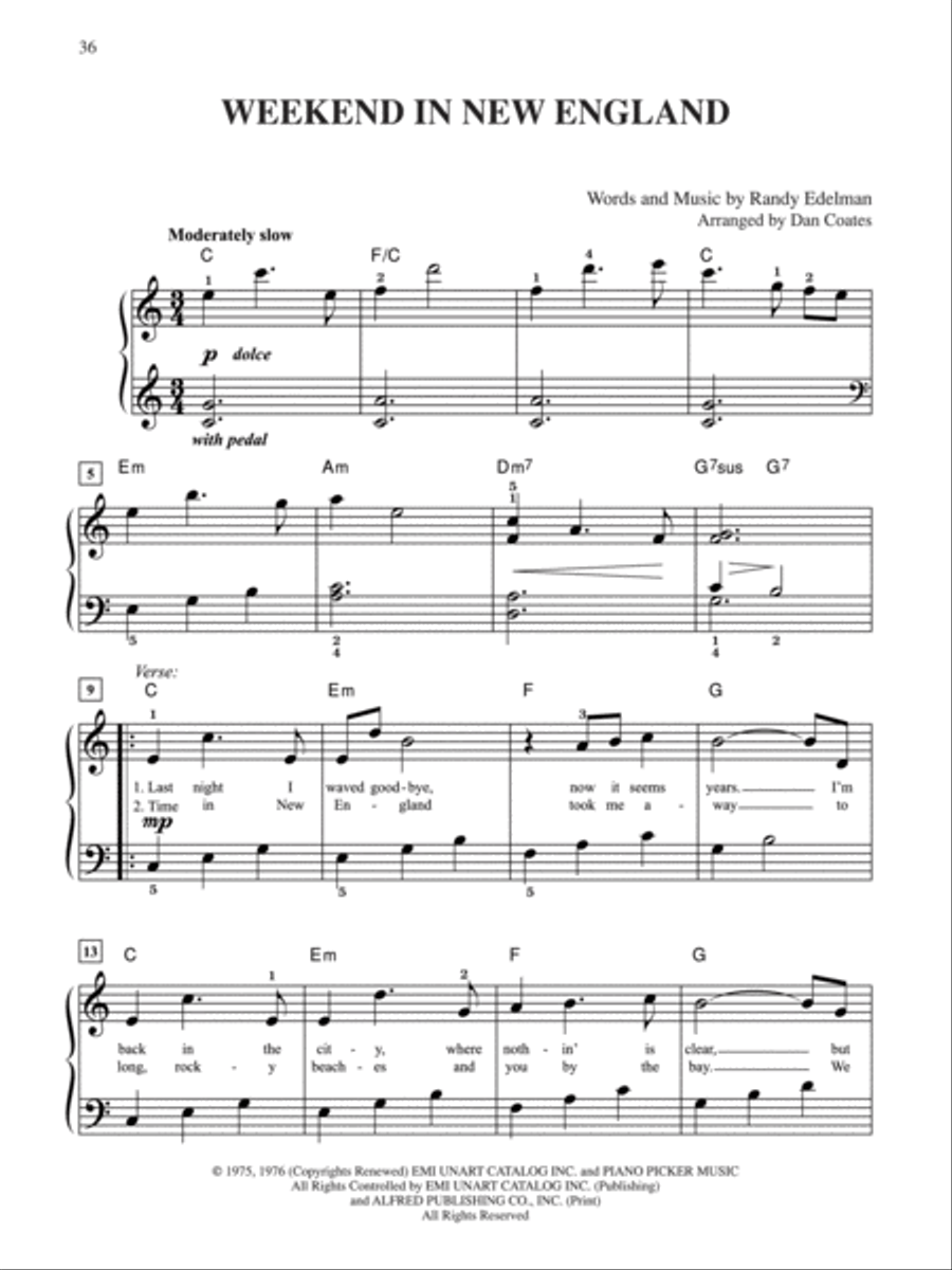 10 for 10 Sheet Music Ballads Easy Piano scores gallery preview page 5