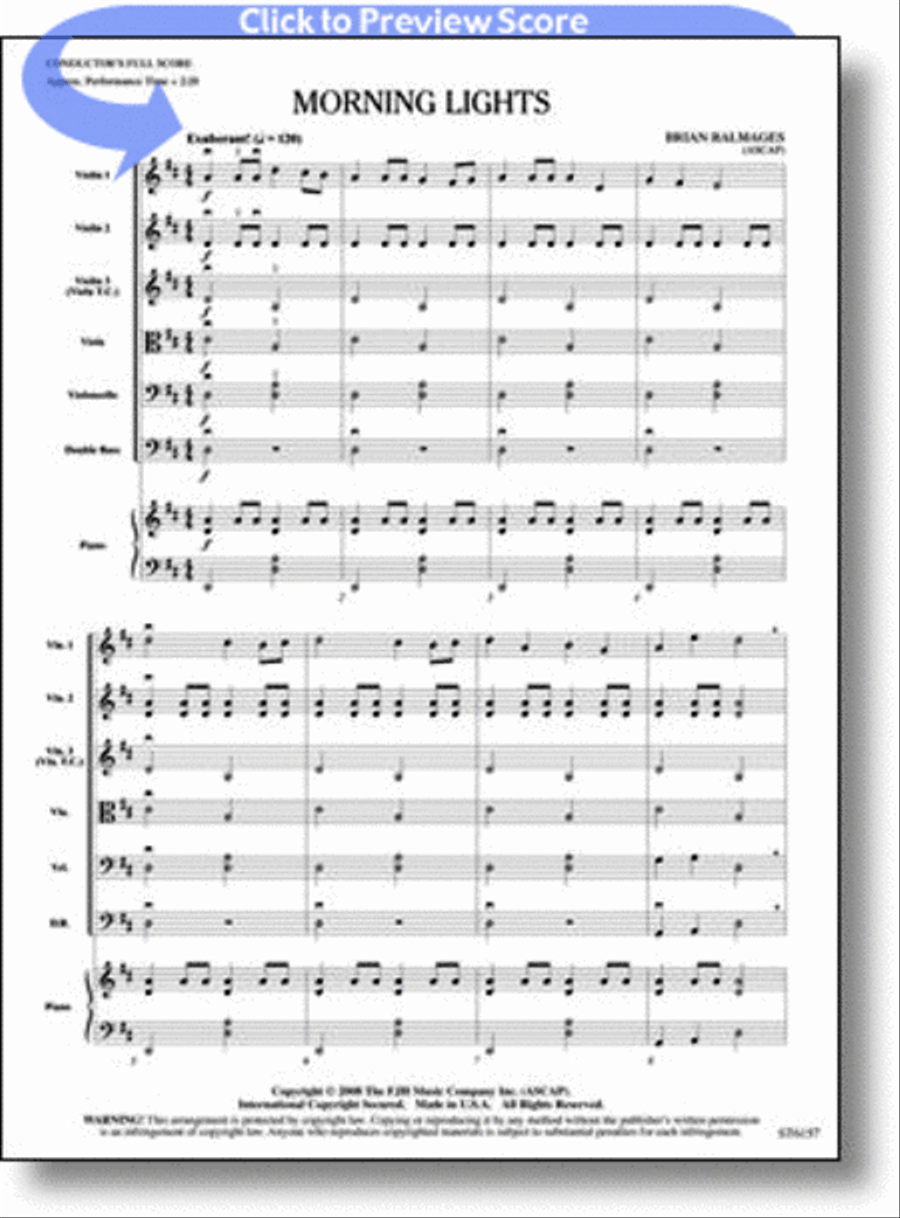 Morning Lights String Orchestra scores gallery preview page 1