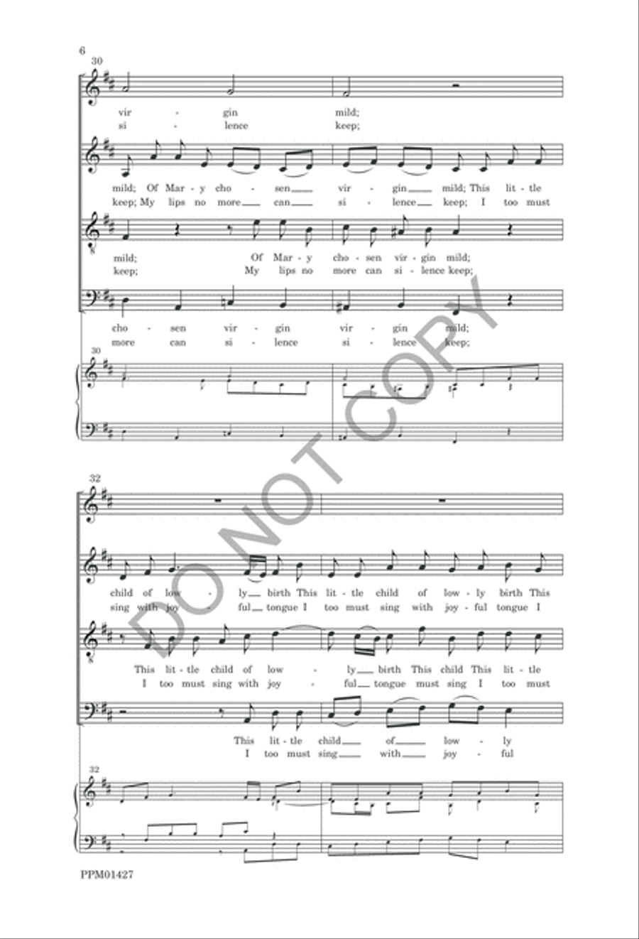 From Heaven Above to Earth I Come 4-Part scores gallery preview page 9