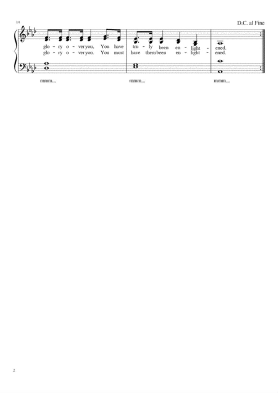ARISE AND SHINE (Page 2) 4-Part scores gallery preview page 1