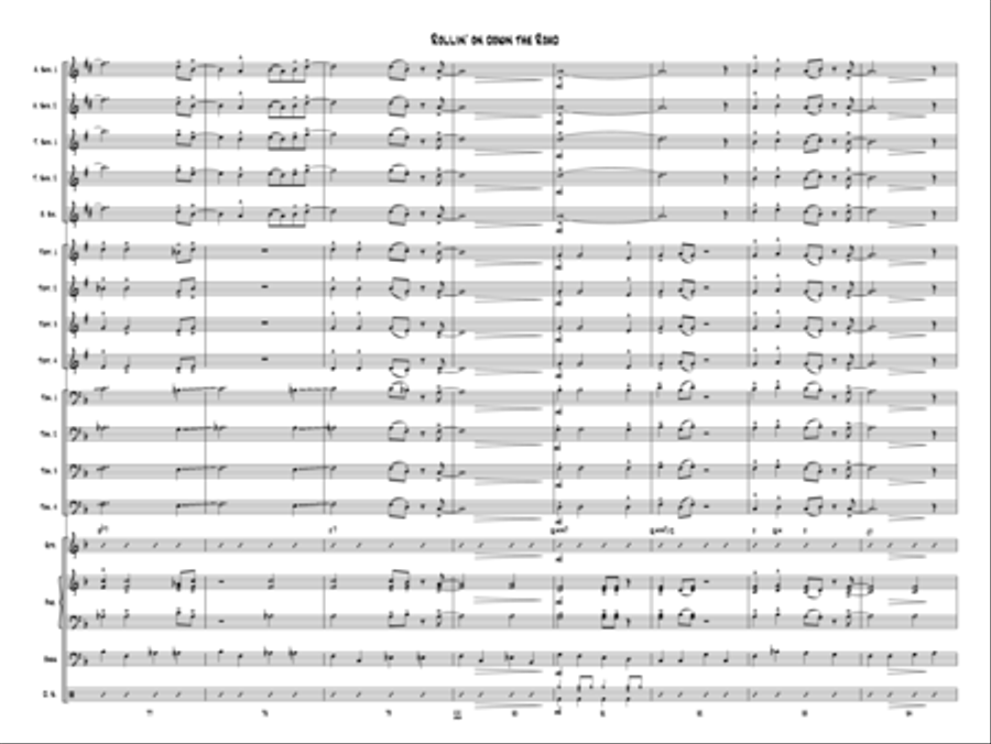 Rollin' On Down The Road Rollin' On Down The Road Jazz Ensemble scores gallery preview page 12