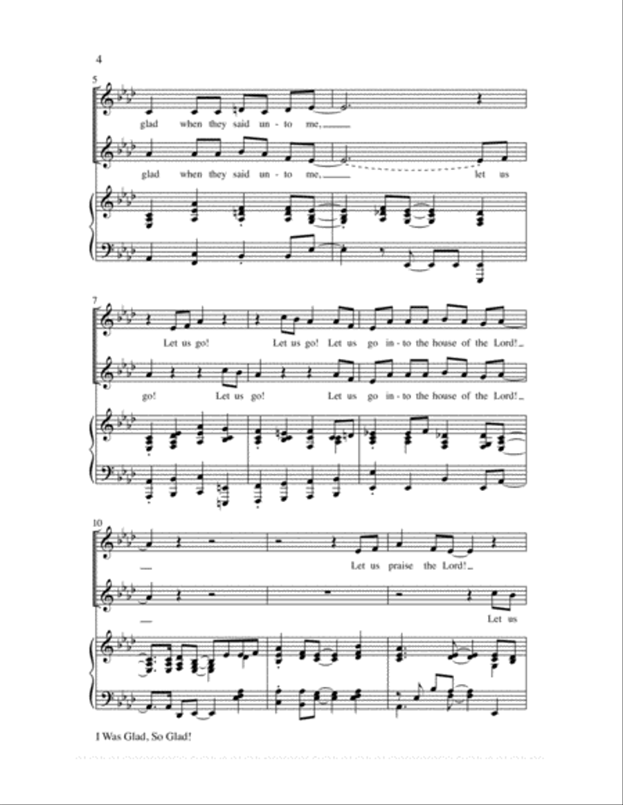 I Was Glad, So Glad! I Was Glad, So Glad! 2-Part scores gallery preview page 4