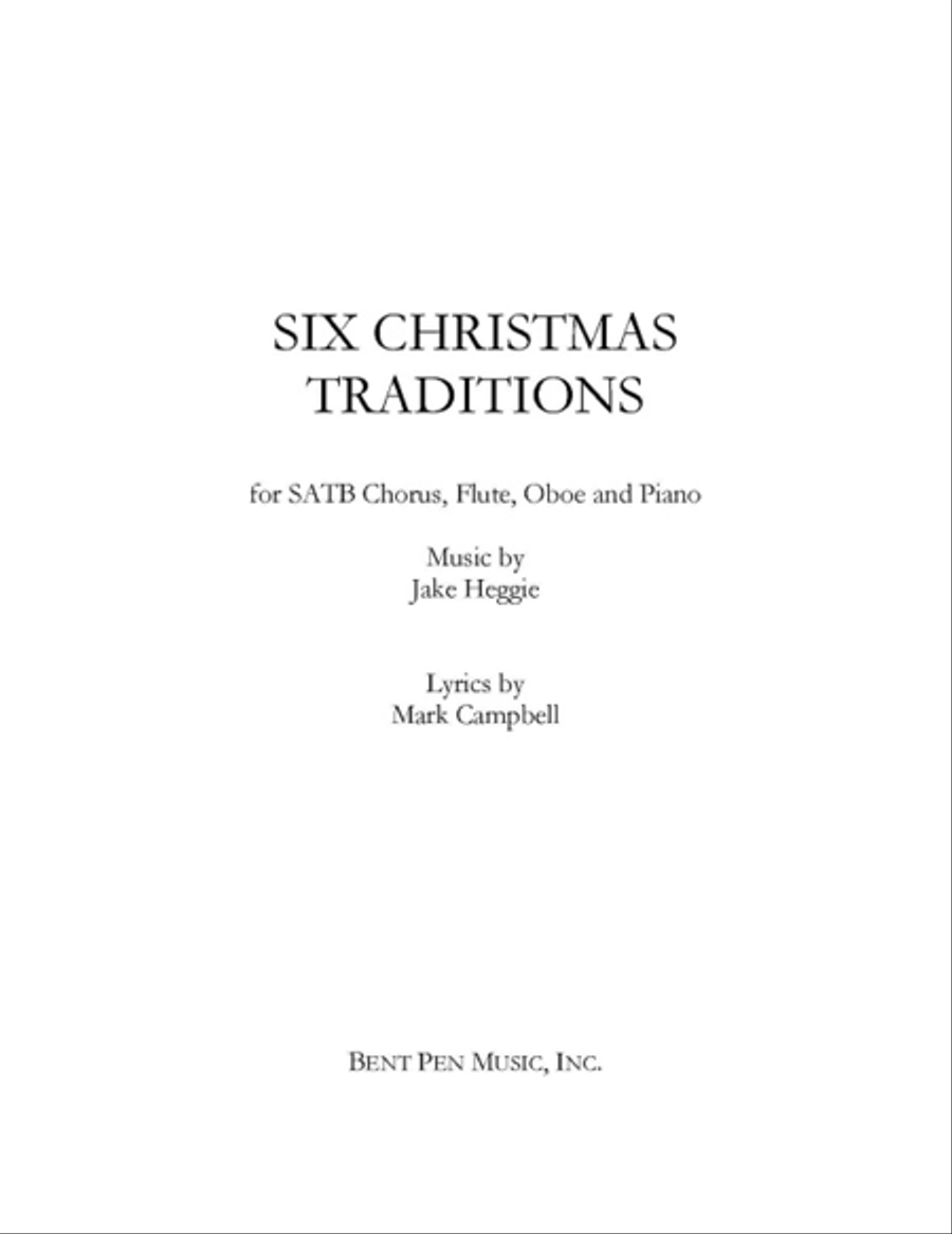 Six Christmas Traditions 4-Part scores gallery preview page 1