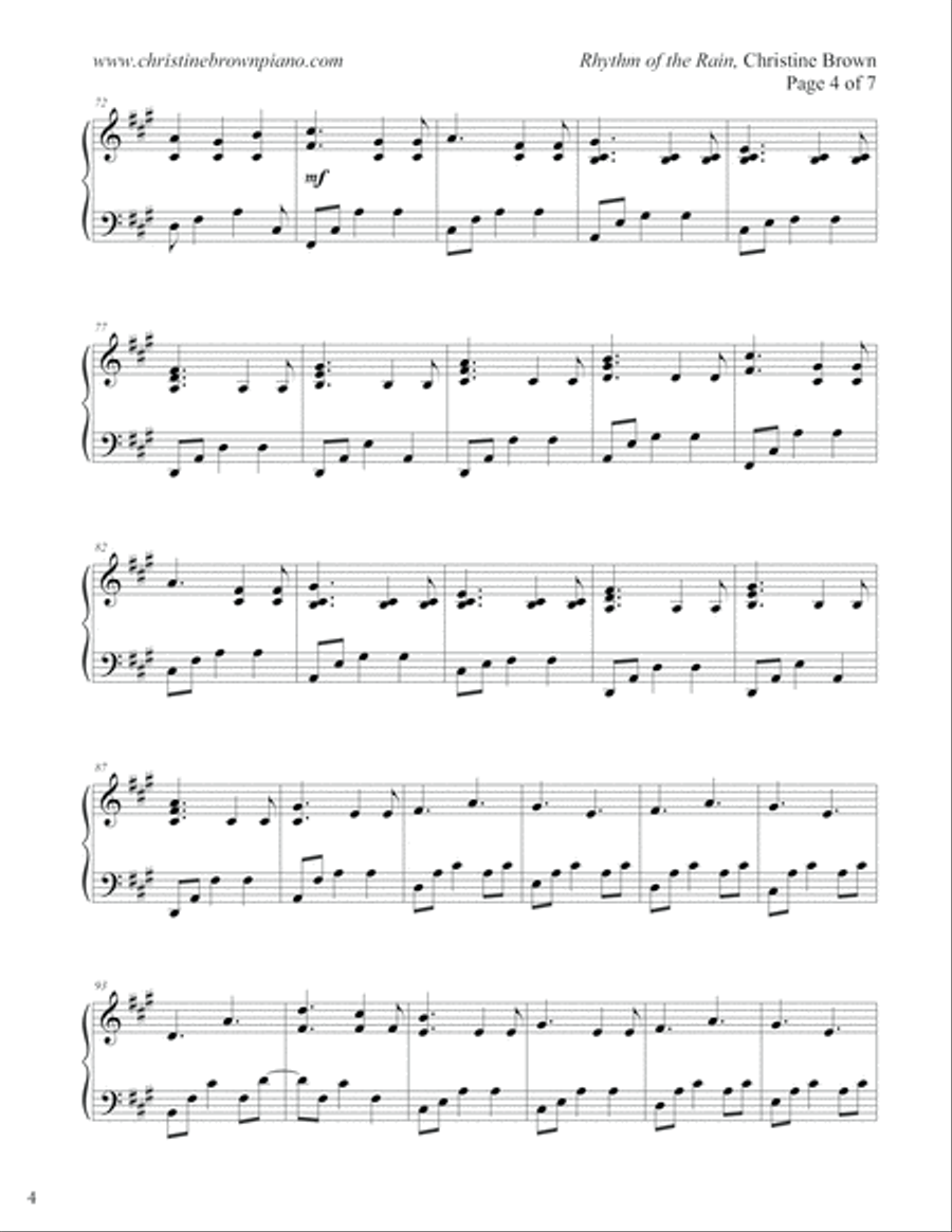 Solo Piano - SOUVENIRS Songbook - Christine Brown Piano Solo scores gallery preview page 6