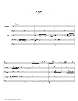 Fugue 05 from Well-Tempered Clavier, Book 1 (Euphonium-Tuba Quintet)