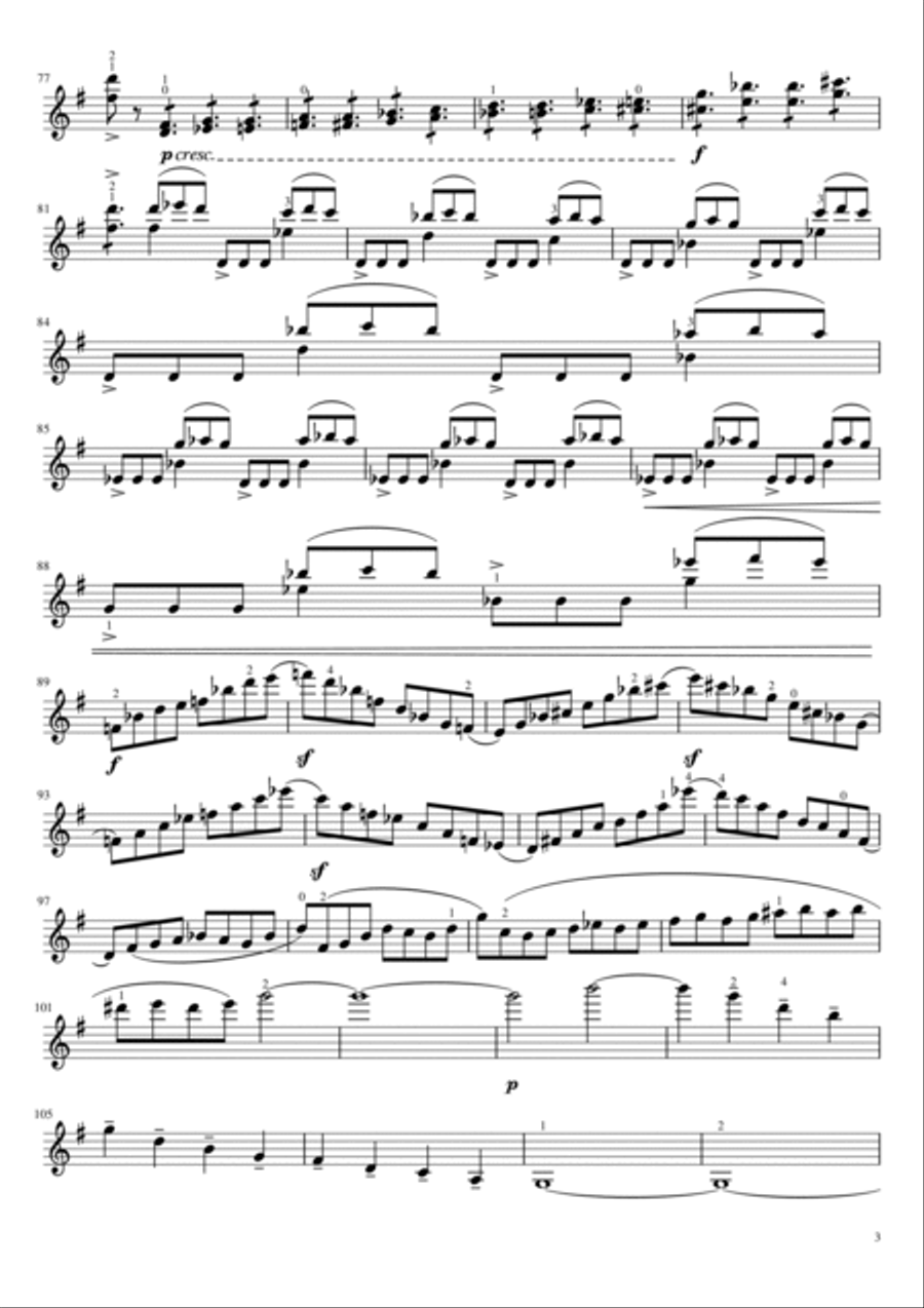 Mendelssohn - Violin Concerto In E Minor, Op.64 - For Violin Solo With Fingered Violin Solo scores gallery preview page 3