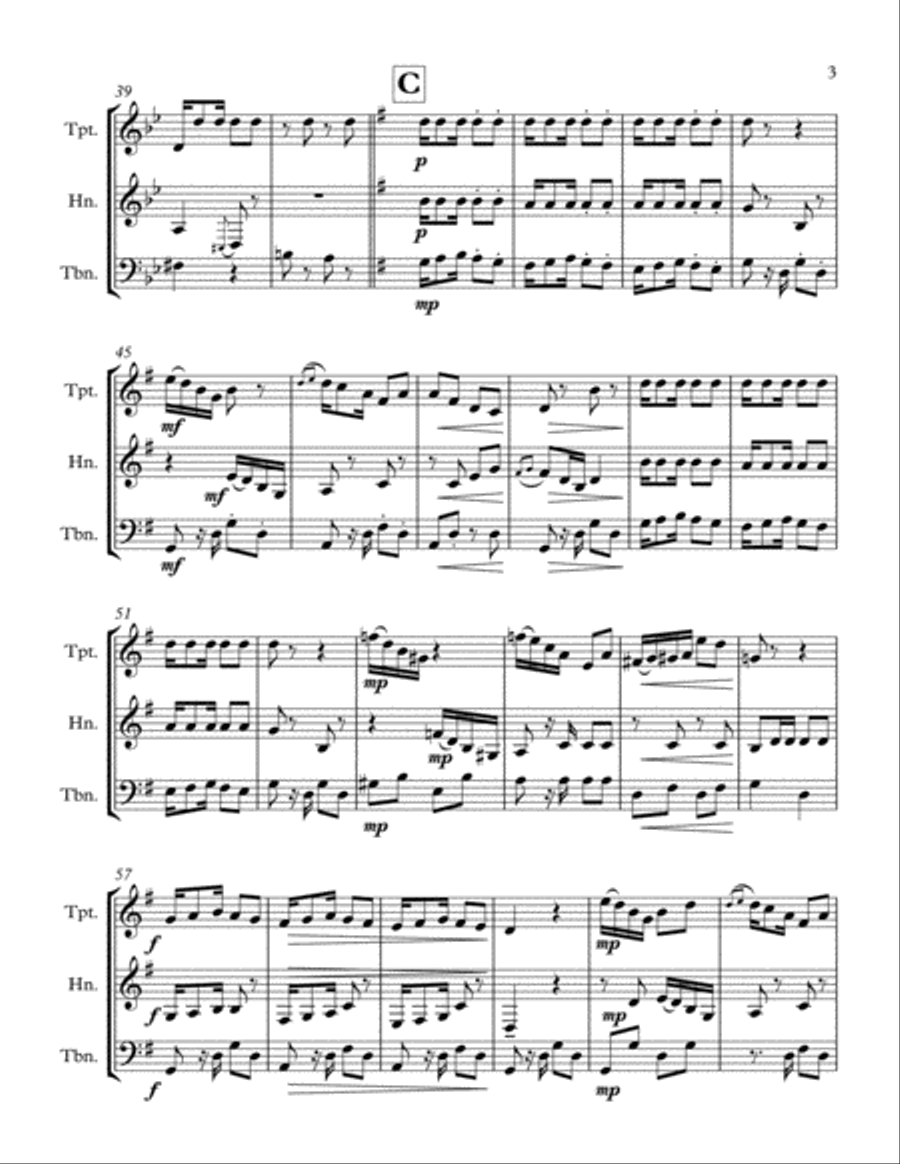 Como Le Va for Brass Trio Brass Trio scores gallery preview page 3