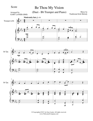 BE THOU MY VISION (Duet – Bb Trumpet and Piano/Score and Parts)