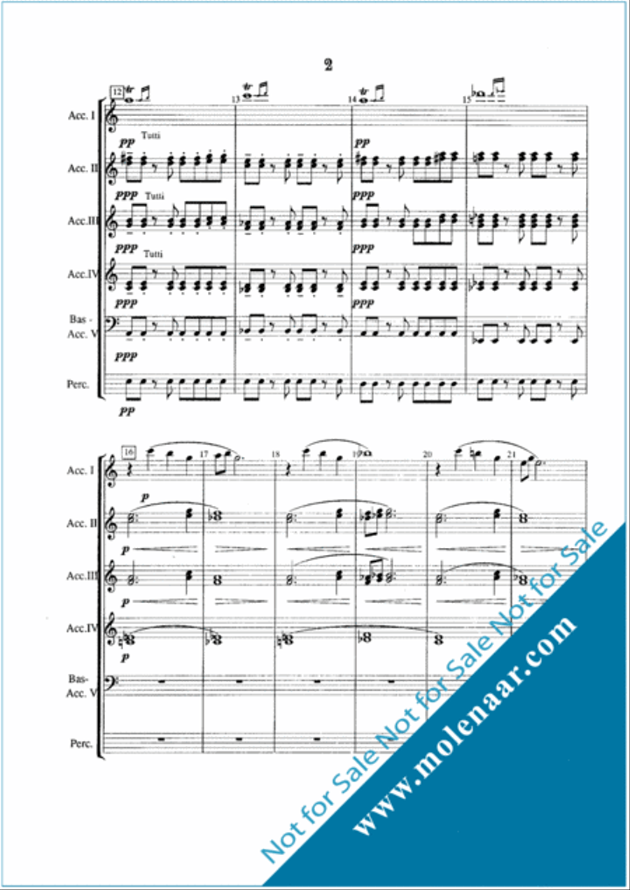 Le Jour D'Accordeon Accordion Orchestra scores gallery preview page 6