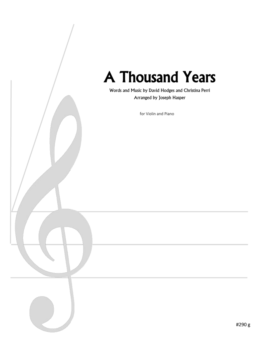 A Thousand Years Violin Solo scores gallery preview page 1