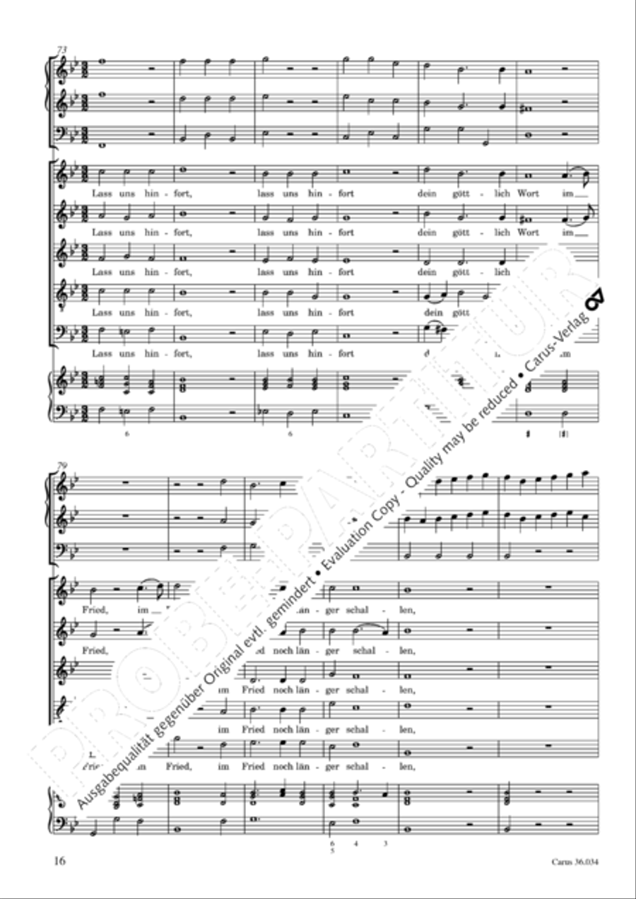 Thou Prince of peace, to thee we how (Du Friedefurst, Herr Jesu Christ) SSATB scores gallery preview page 17