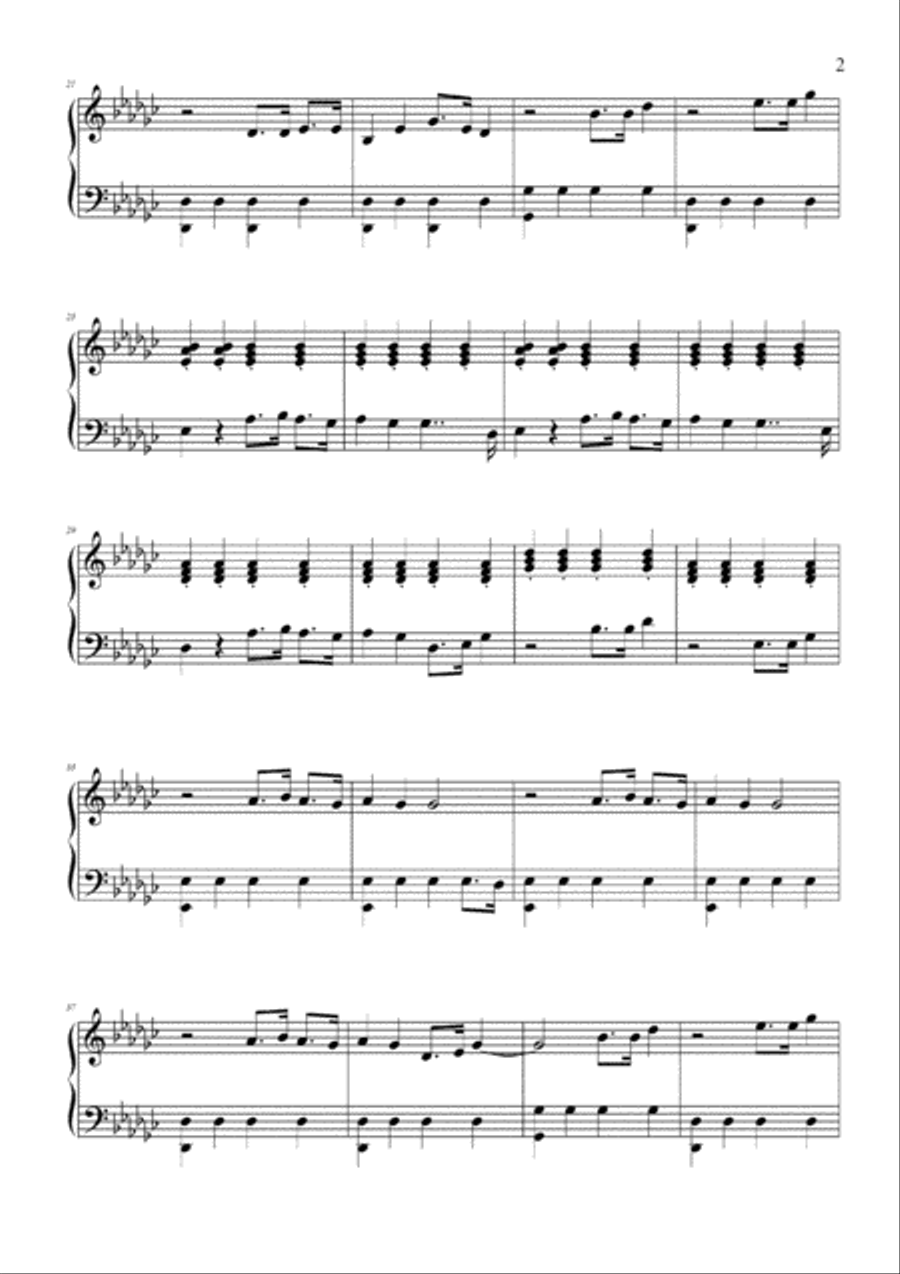 Sail Piano Solo scores gallery preview page 2