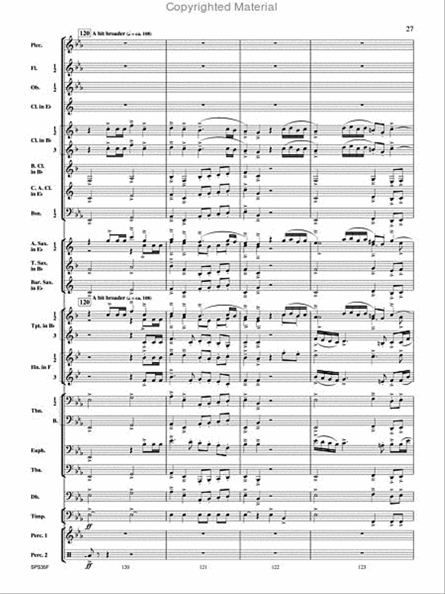 Procession of the Academics Concert Band scores gallery preview page 28