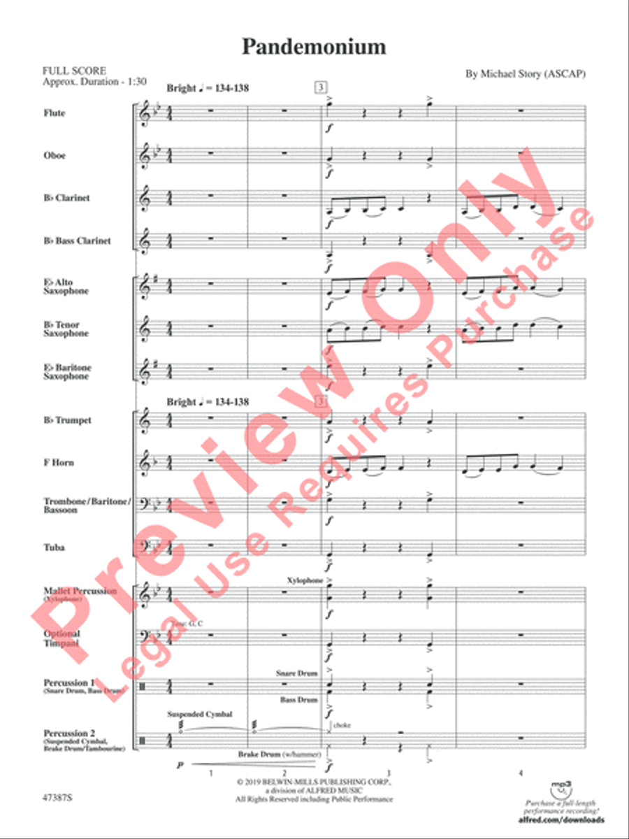 Pandemonium Pandemonium Concert Band scores gallery preview page 4
