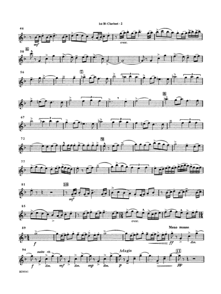 Alvamar Overture: 1st B-flat Clarinet