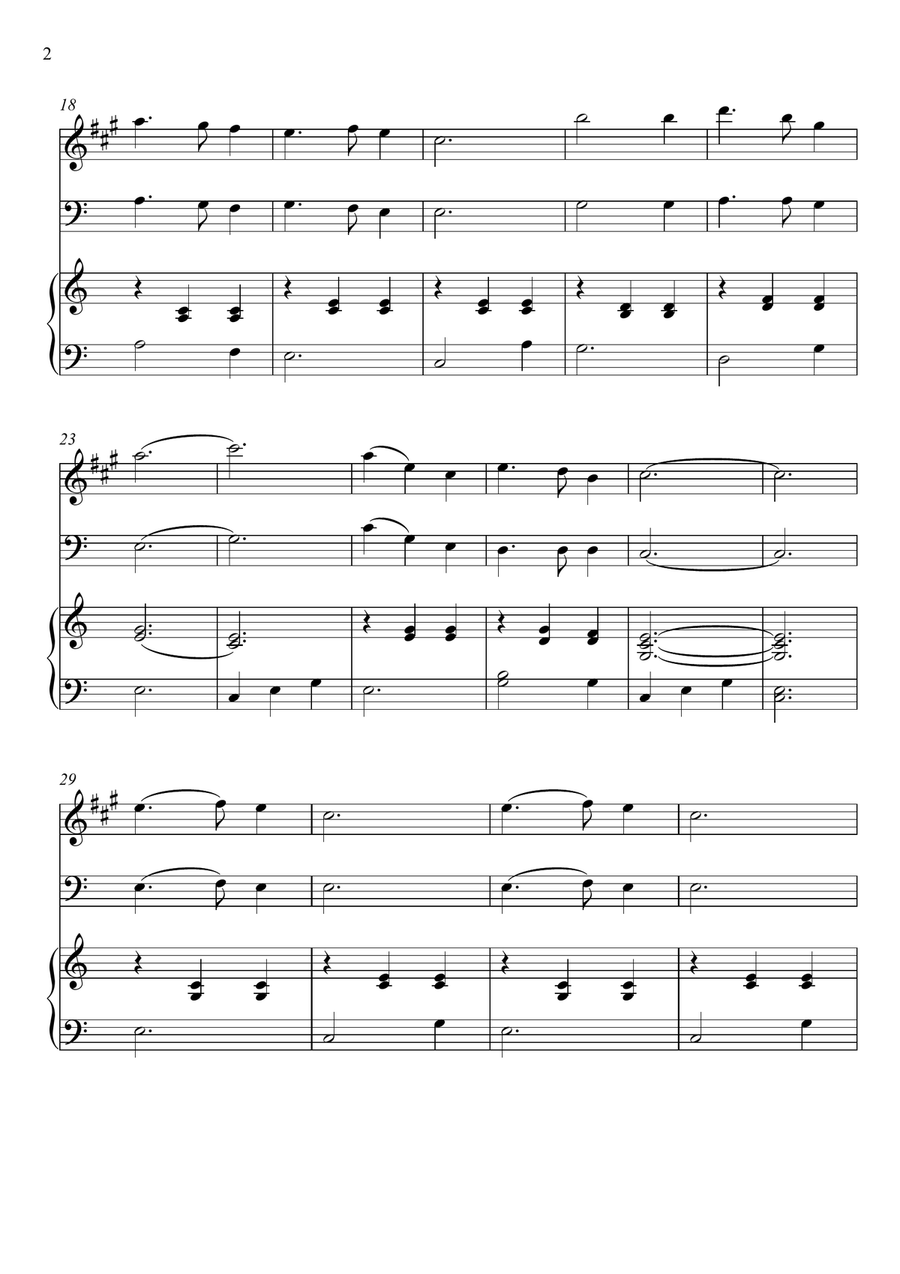 Franz Gruber - Silent Night (Baritone Saxophone and Tuba Duet) Small Ensemble scores gallery preview page 2