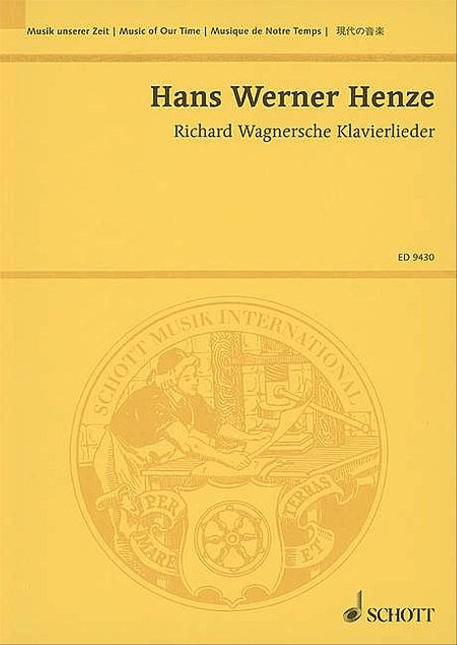 Henze Hw Richard Wagnersche Klav-lieder