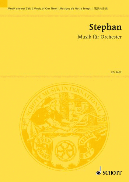 Stephan Music For Orchestra Stp