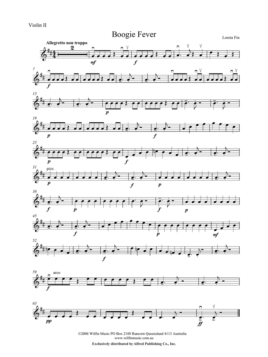 Boogie Fever: 2nd Violin