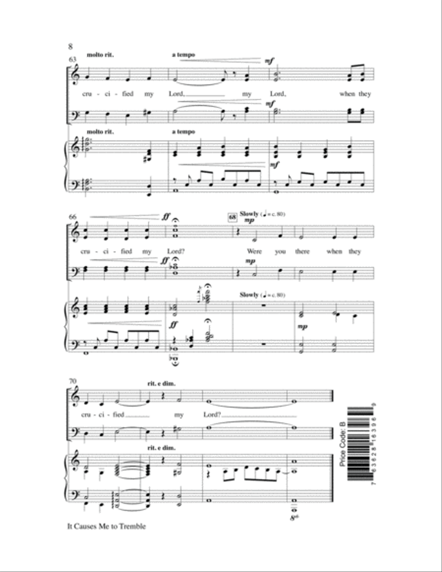 It Causes Me To Tremble (Were You There) 4-Part scores gallery preview page 8