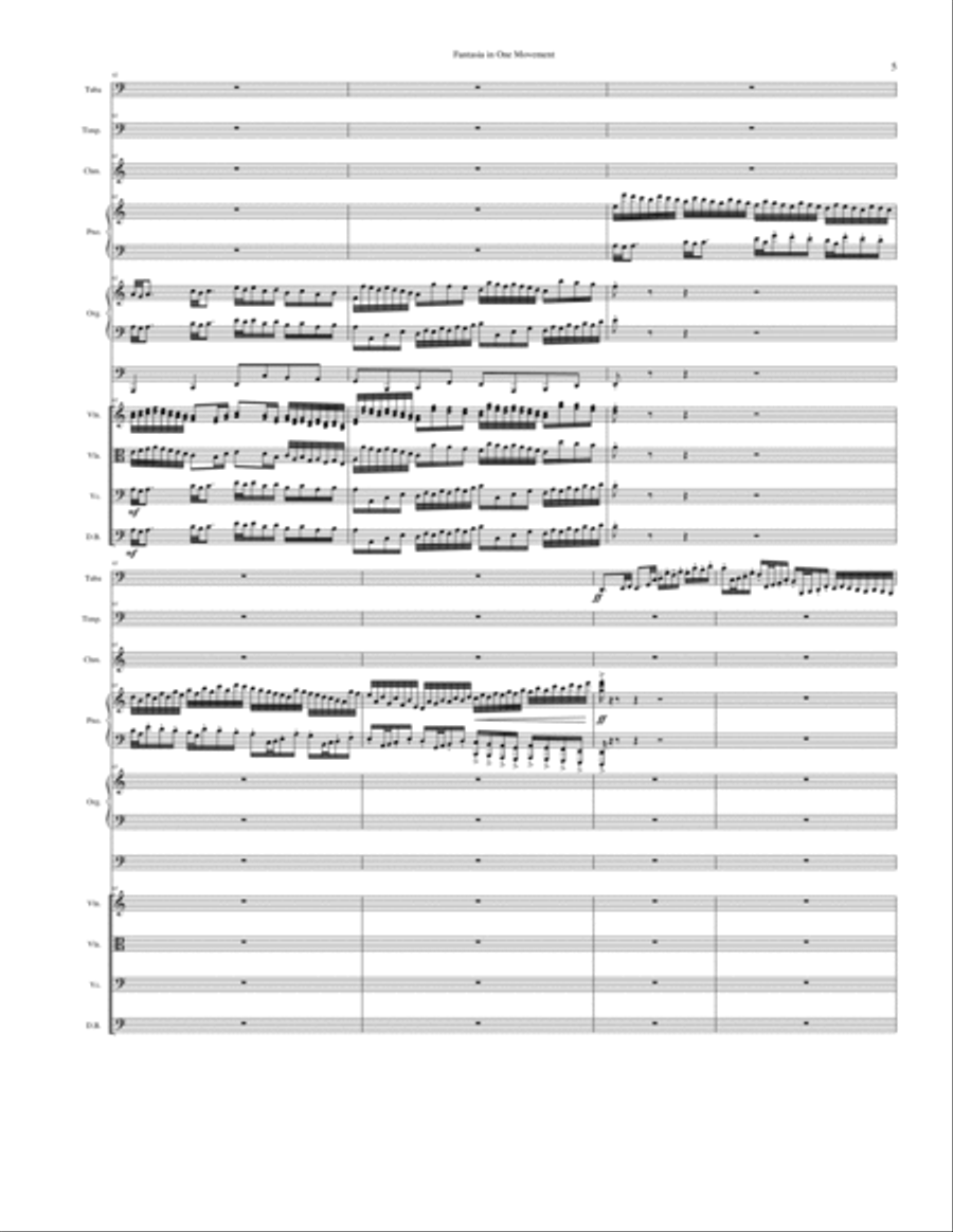 Fantasia in One Movement Full Orchestra scores gallery preview page 5