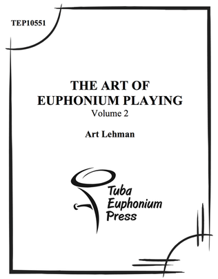 Book cover for Volume II- The Art of the Euphonium