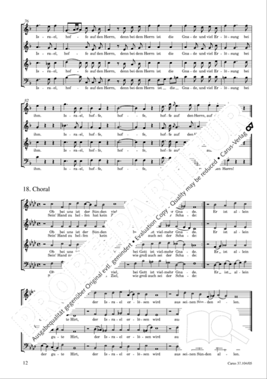 Ein Lammlein geht und tragt die Schuld 4-Part scores gallery preview page 13