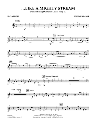Like a Mighty Stream (for Concert Band and Narrator) - Bb Clarinet 2