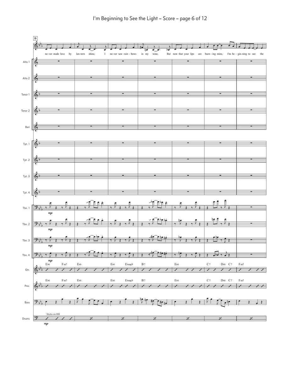 I'm Beginning To See The Light Jazz Ensemble scores gallery preview page 6