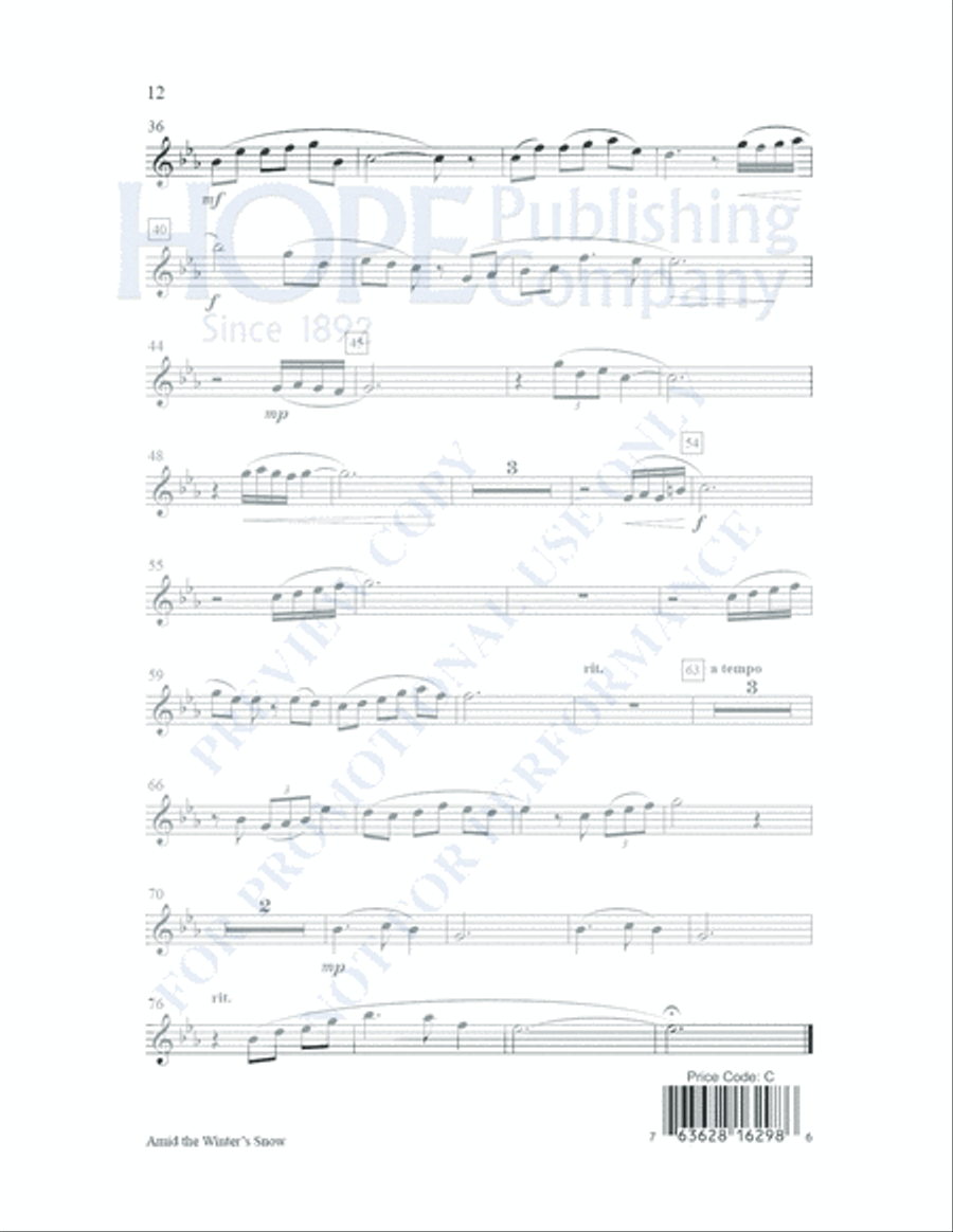 Amid the Winter's Snow Amid the Winter's Snow Choir scores gallery preview page 13