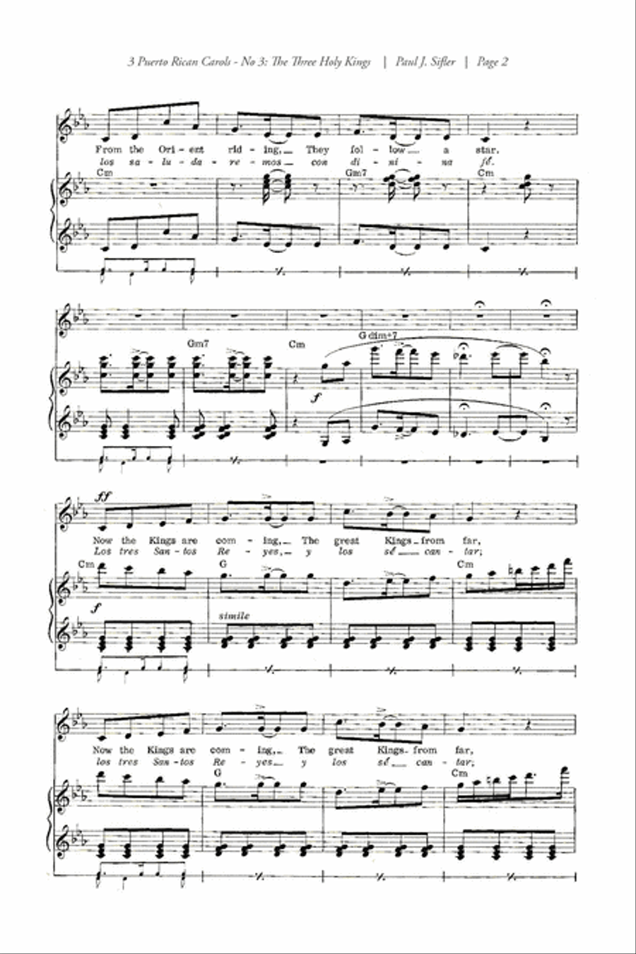 The Three Holy Kings for Women's Choir (SA) and Piano SA scores gallery preview page 3