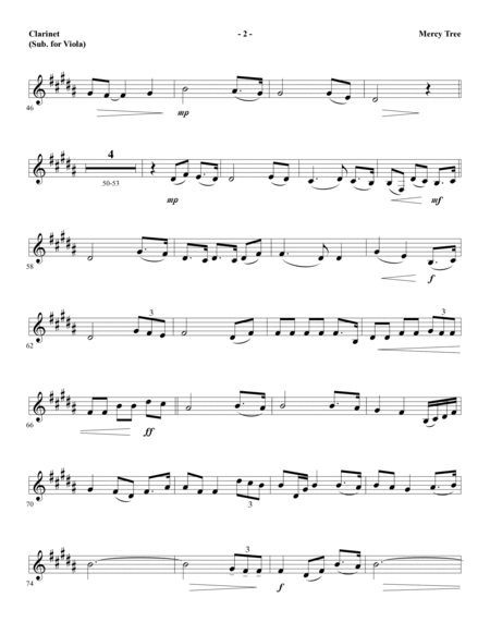 Mercy Tree - Clarinet (sub Viola)