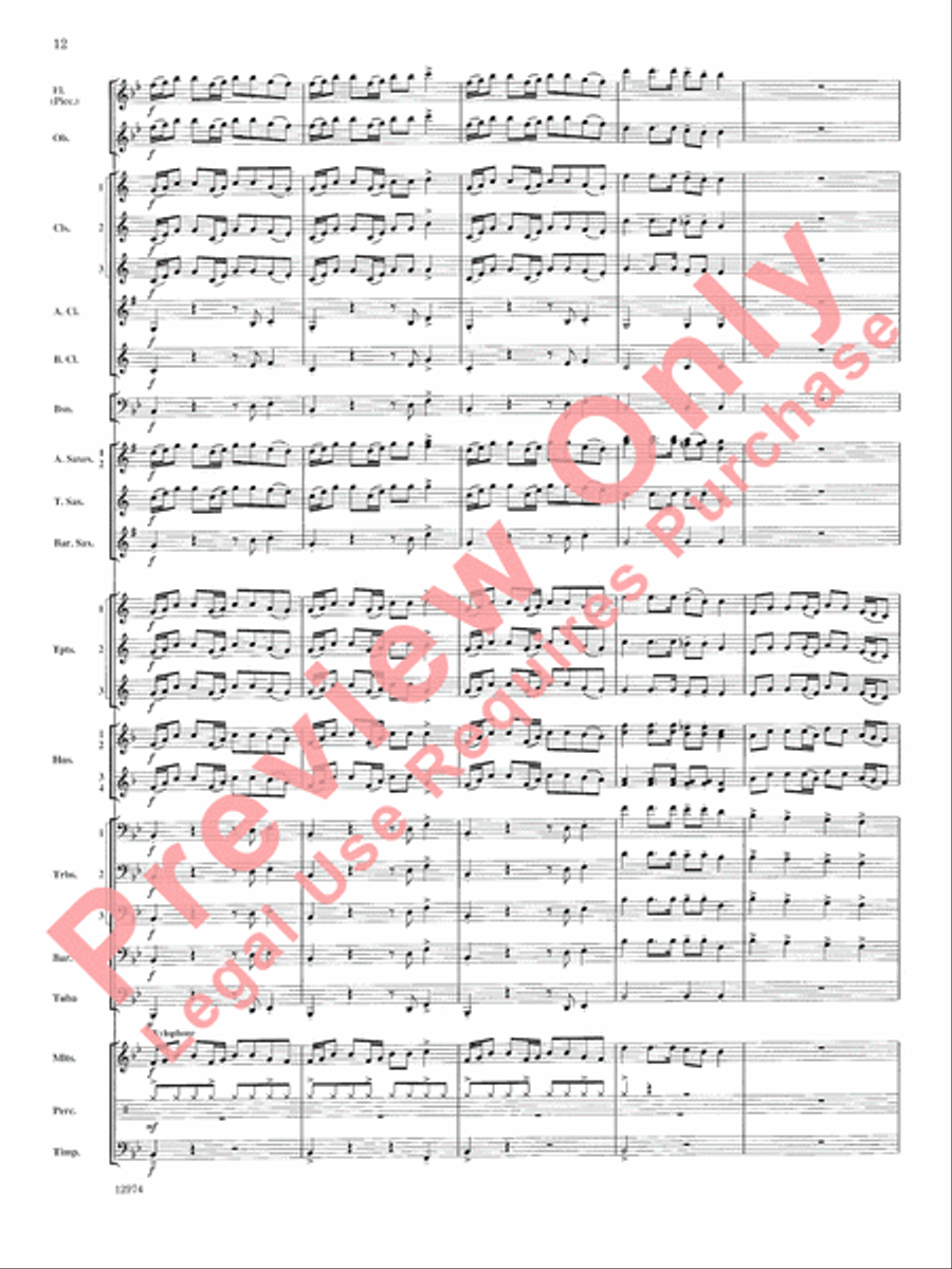 Cumberland Cross Concert Band scores gallery preview page 13