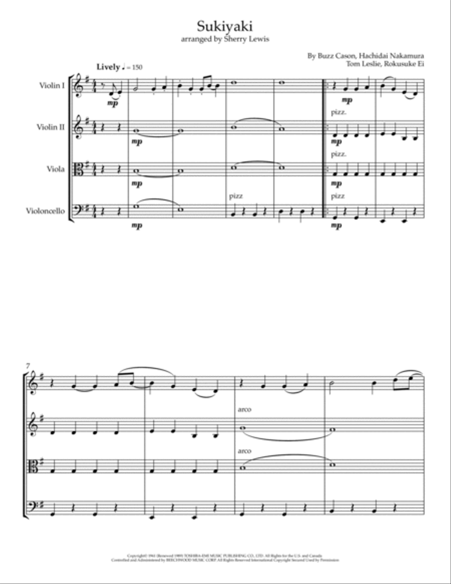 Sukiyaki String Quartet scores gallery preview page 4
