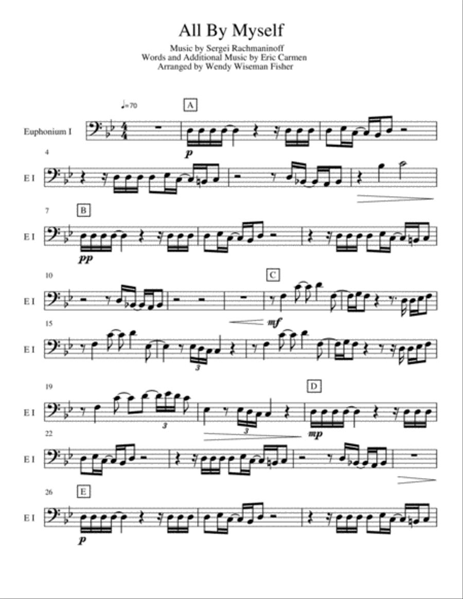 All By Myself Brass Ensemble scores gallery preview page 3