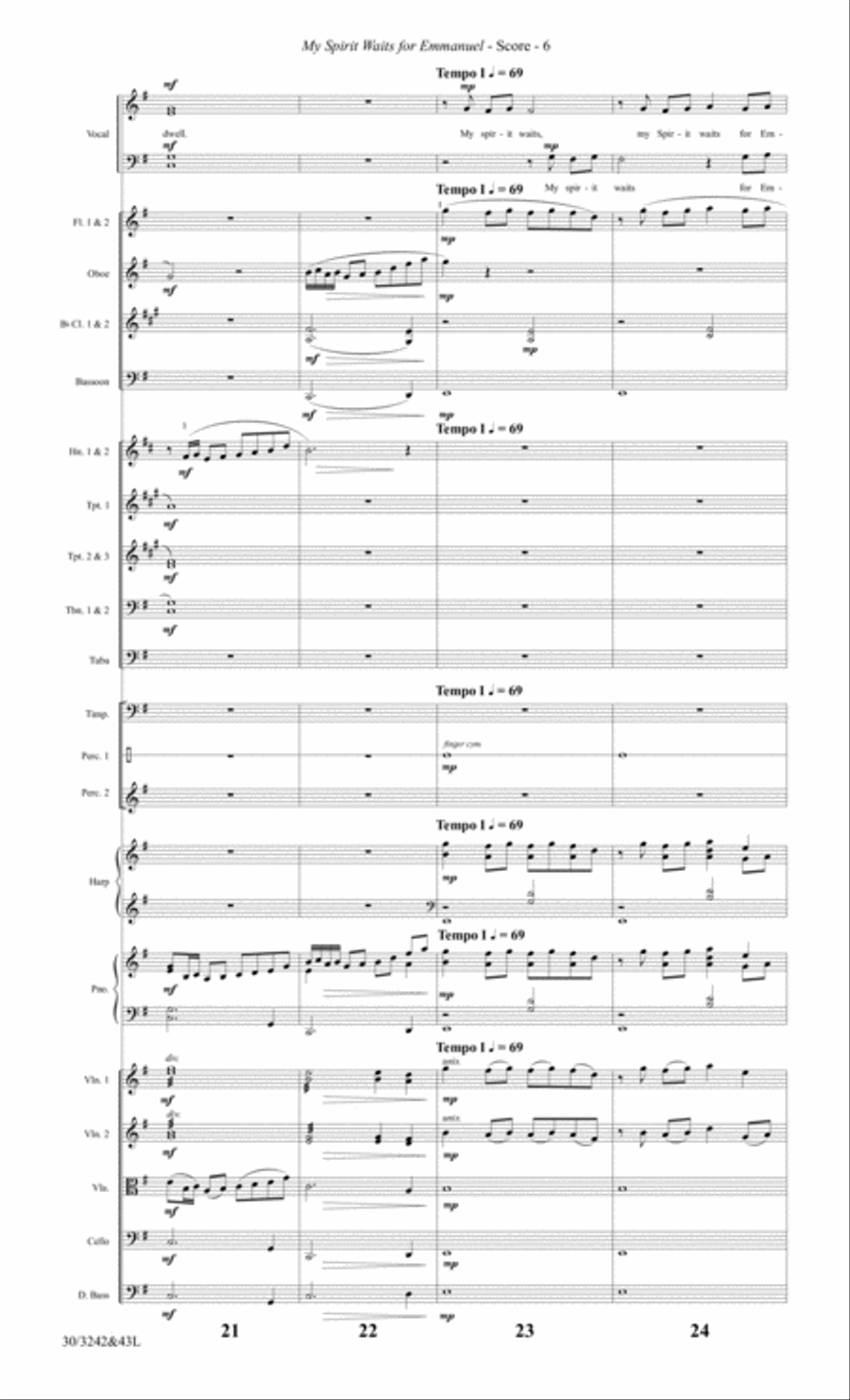 One Silent Night - Full Score Choir scores gallery preview page 8