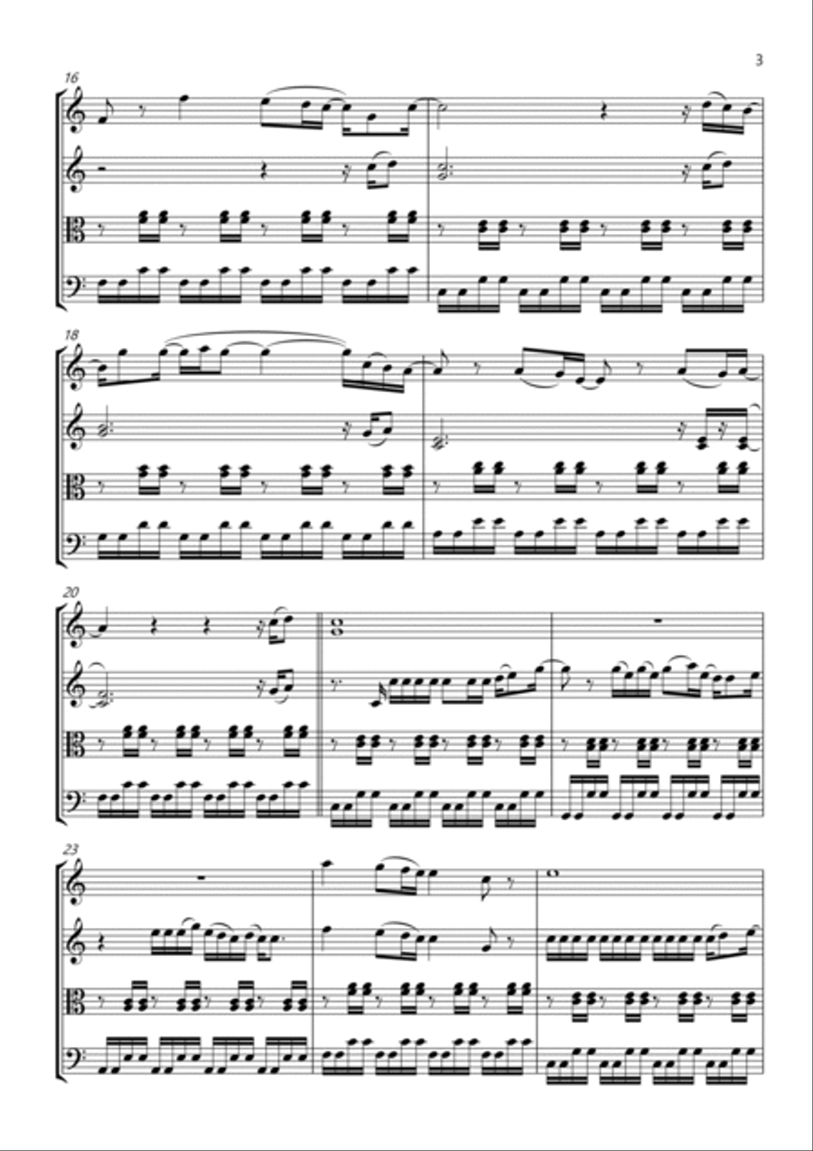 I'm Yours String Quartet scores gallery preview page 3