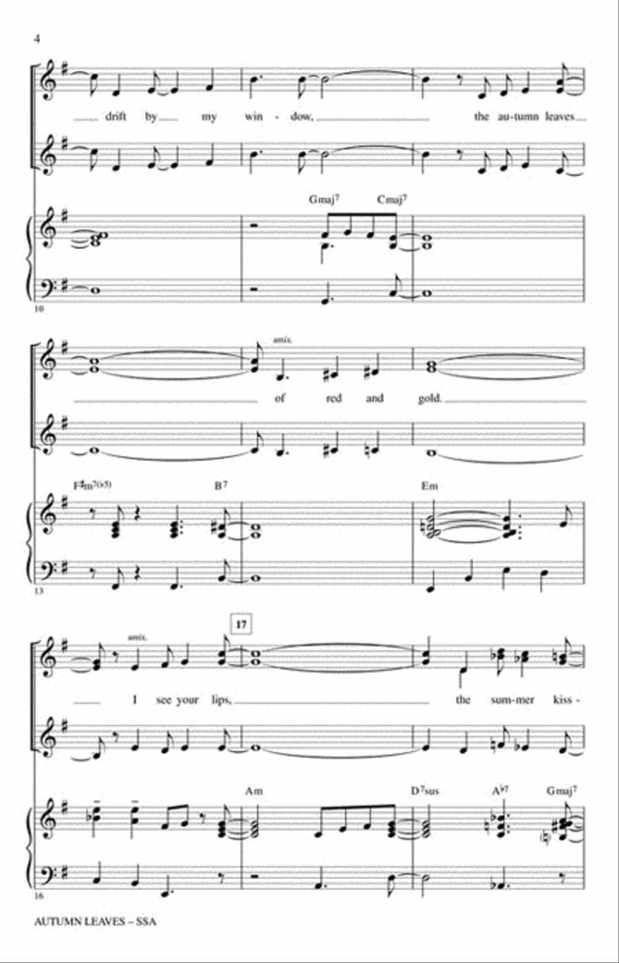 Autumn Leaves SSA scores gallery preview page 3