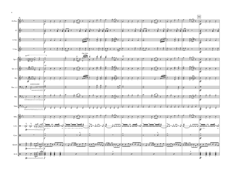 Hot To Go Marching Band scores gallery preview page 6
