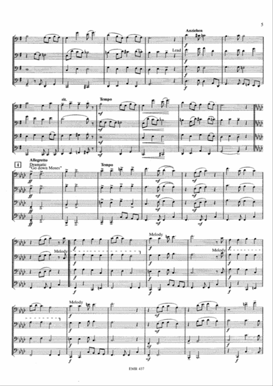 A Gospel Voyage Trombone Quartet scores gallery preview page 5