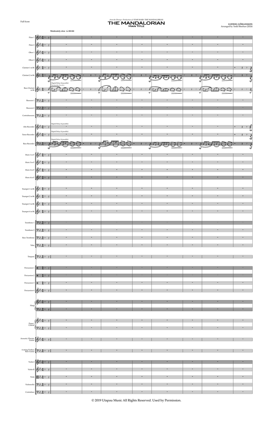 The Mandalorian Full Orchestra scores gallery preview page 1
