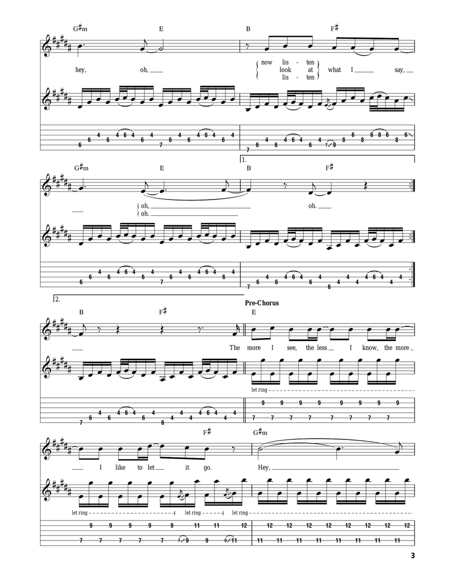Snow (Hey Oh) Acoustic Guitar scores gallery preview page 3
