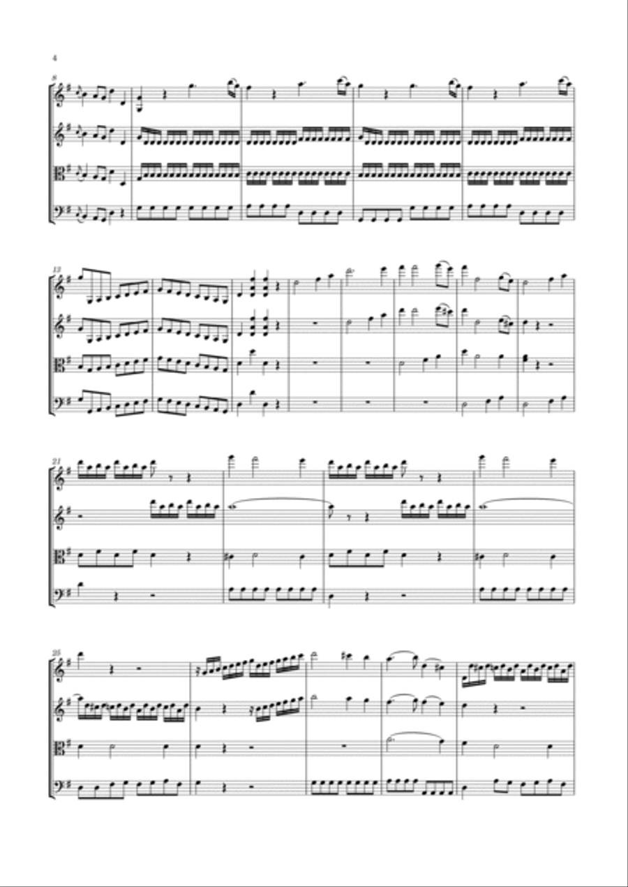 Mozart - String Quartet No.1 in G major, K.80 ; K⁶.73f String Quartet scores gallery preview page 5