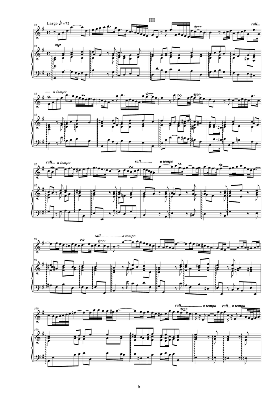 Handel - Flute Sonata No.1 in E minor Op.1 HWV379 for Flute and Cembalo or Piano Flute scores gallery preview page 6