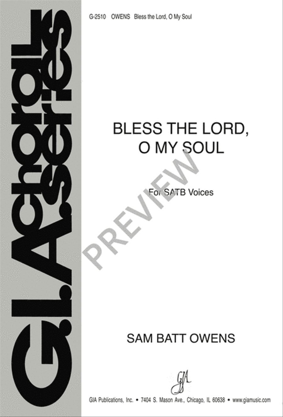 Bless the Lord, O My Soul 4-Part scores gallery preview page 2