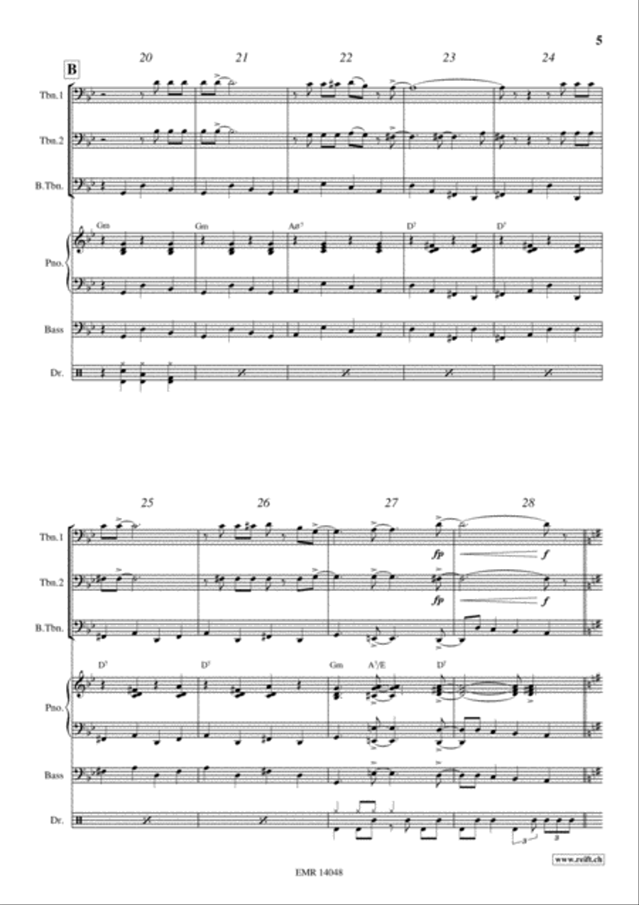 St. Louis Blues Trombone Trio scores gallery preview page 5