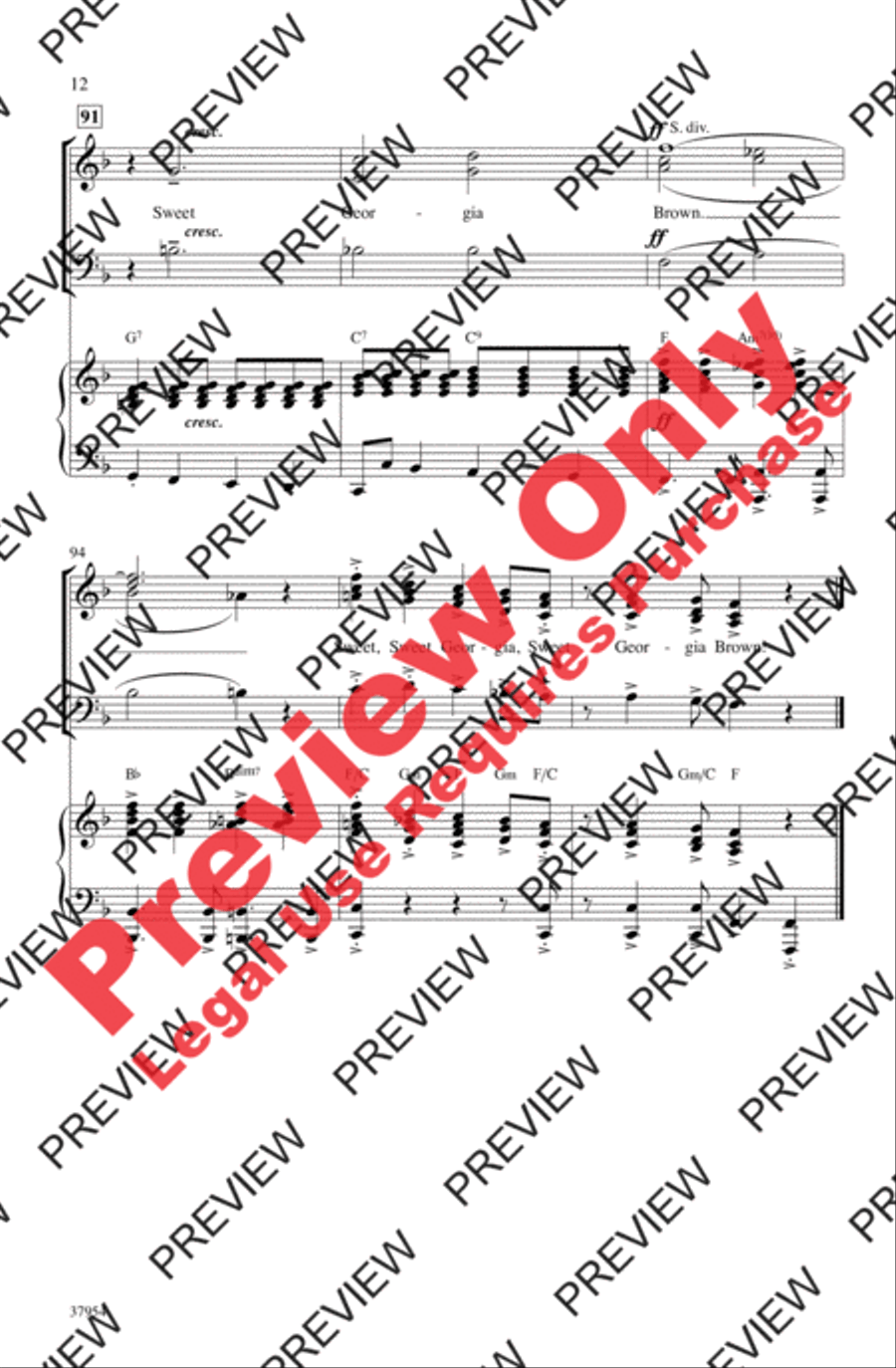 Sweet Georgia Brown 3-Part scores gallery preview page 12