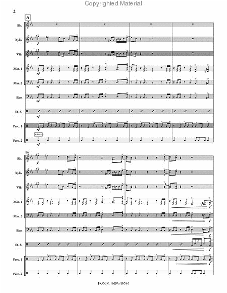 Funk Infusion Funk Infusion Percussion Ensemble scores gallery preview page 3