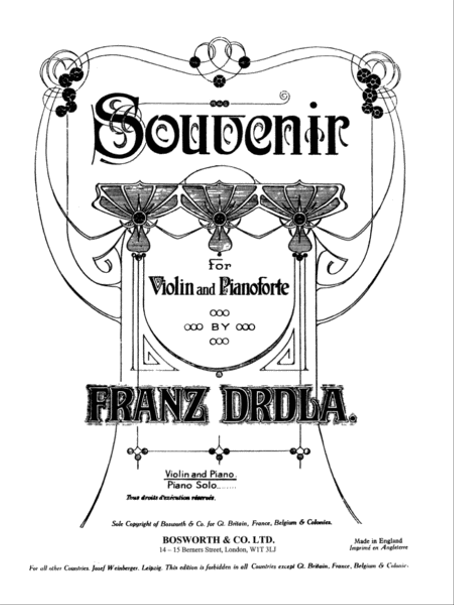Souvenir Violin Solo scores gallery preview page 1